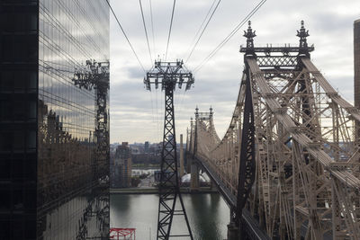 Queensboro bridge over east river in city