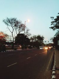 Road with trees in background