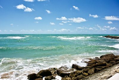 Scenic view of sea against sky