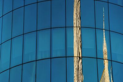 Low angle view of glass building