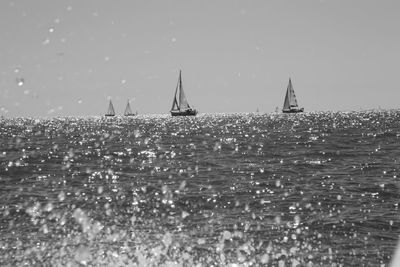 Boats in sea