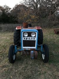 Tractor on field