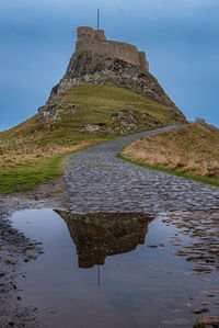 Lindisfarne castle. is a 16th-century castle located on holy island, northumberland, england