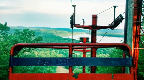 Built structure on mountain against sky