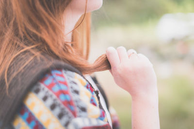 Close-up of woman