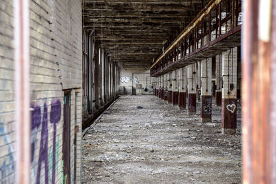 Empty corridor of building