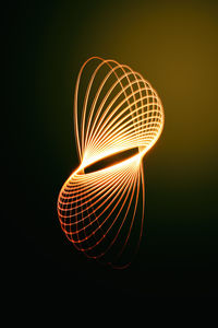 Light painting against black background