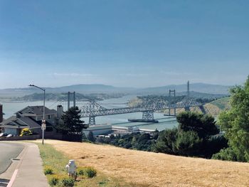 Bridge over river in city