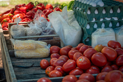 Fruits for sale at market stall