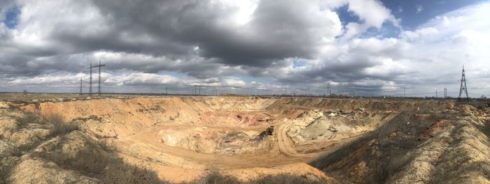 Panoramic view of landscape against sky