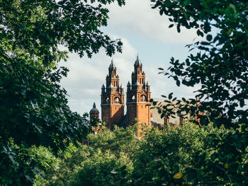 Low angle view of a clock tower