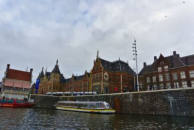 View of buildings against cloudy sky