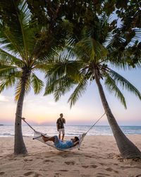 Man sitting on beach