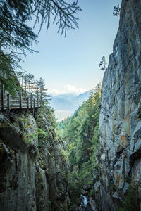 Scenic view of rocky mountains against sky