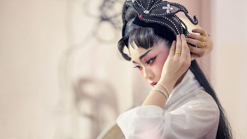 Portrait of beautiful woman