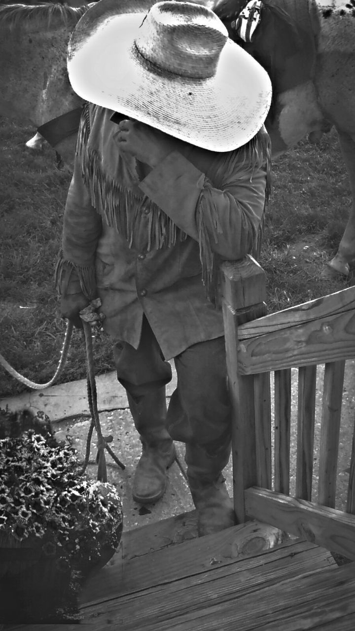 MAN WORKING IN WOOD