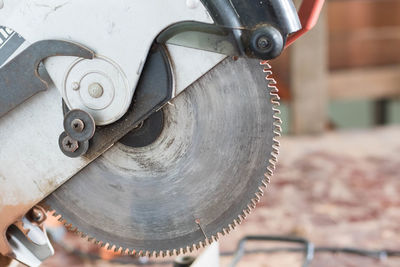 Close-up of circular saw