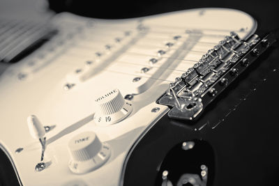 Close-up of electric guitar