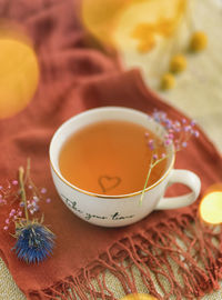 Close-up of tea on table