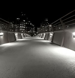 View of bridge at night