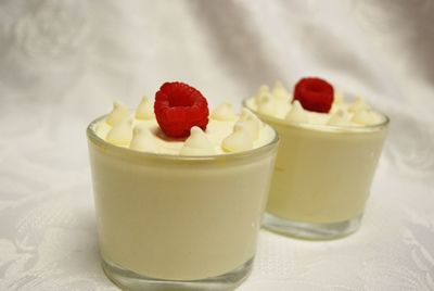 Close-up of ice cream in glass