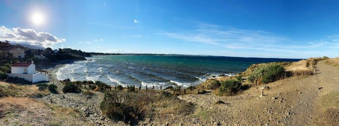 Panoramic view of sea against sky