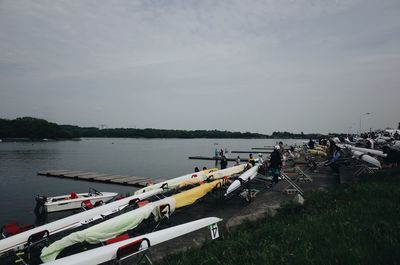 Boats in sea