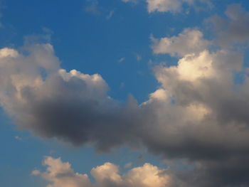 Low angle view of clouds in sky