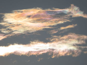 Low angle view of dramatic sky during sunset