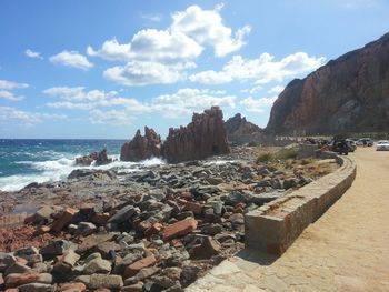 Panoramic view of beach against sky