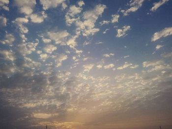 Low angle view of cloudy sky