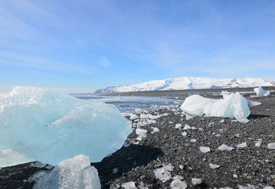 Appealing landscape of glaciers and icecap glaciers