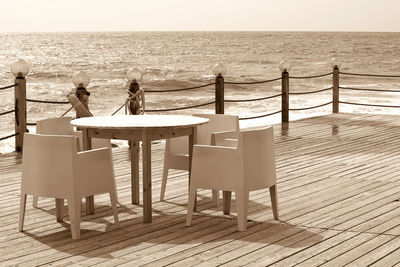 Chairs on beach