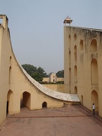 View of old building against clear sky