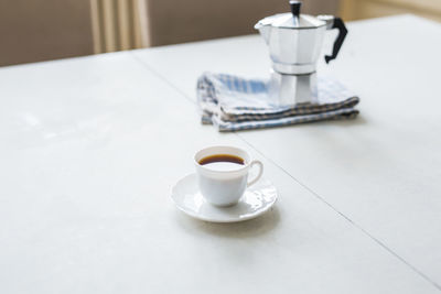 Close-up of coffee on table