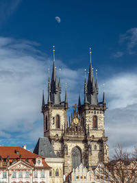 Historical church of our lady before tyn located on the old town square, praque, czech republic