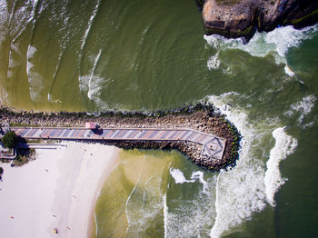 High angle view of sea