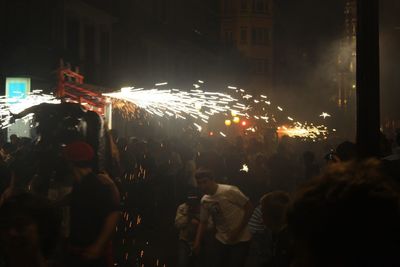 Crowd at night