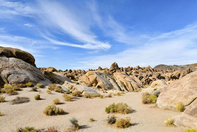 Scenic view of rocky landscape against sky