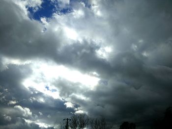 Low angle view of storm clouds in sky