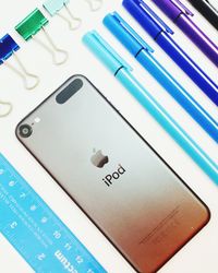 Close-up of pen on table