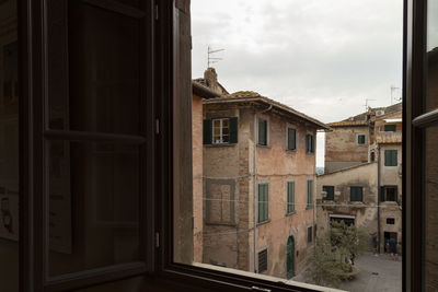 Low angle view of buildings against sky