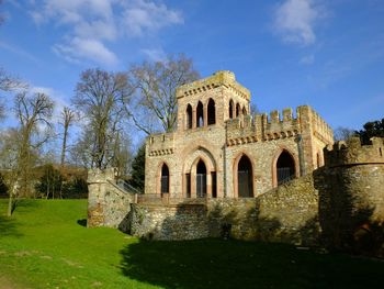 Low angle view of old ruins