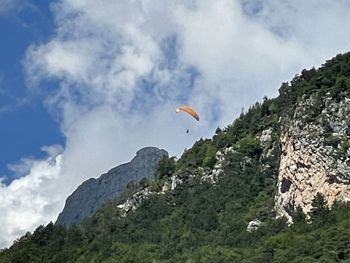 Low angle view of mountain against sky