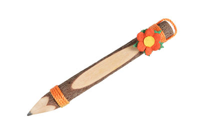 High angle view of umbrella against white background