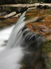 Scenic view of waterfall