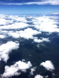Aerial view of clouds over sea