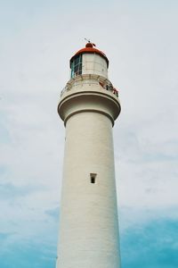 Low angle view of lighthouse against sky