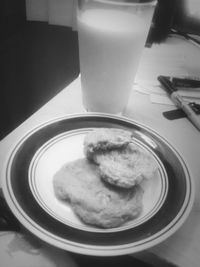 High angle view of food on table