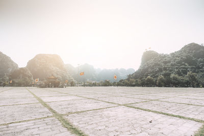 Scenic view of landscape against clear sky